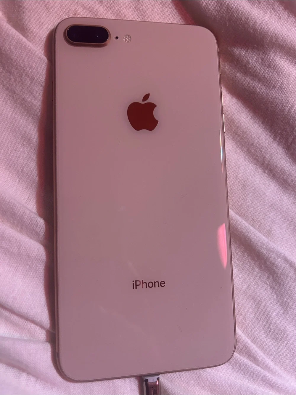 Apple iPhone White and Pink Front Display